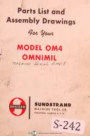 Sundstrand-Sundstrand Model OM4 Omnimil, Milling, Parts and Assembly Drawings Manual 1958-OM4-Omnimill-01